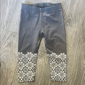 Tea Collection Charcoal Floral Leggings